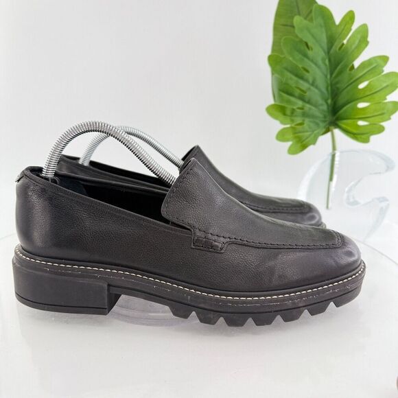 Bernardo Studio Womens Caleb Penny Loafers Block Heel Black Leather Size 11 - Picture 4 of 16